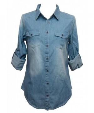 Noble Chambray Button Roll up Sleeves