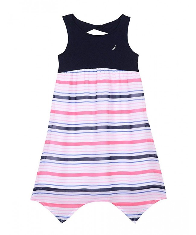 Nautica Girls Dress Stripe Chiffon