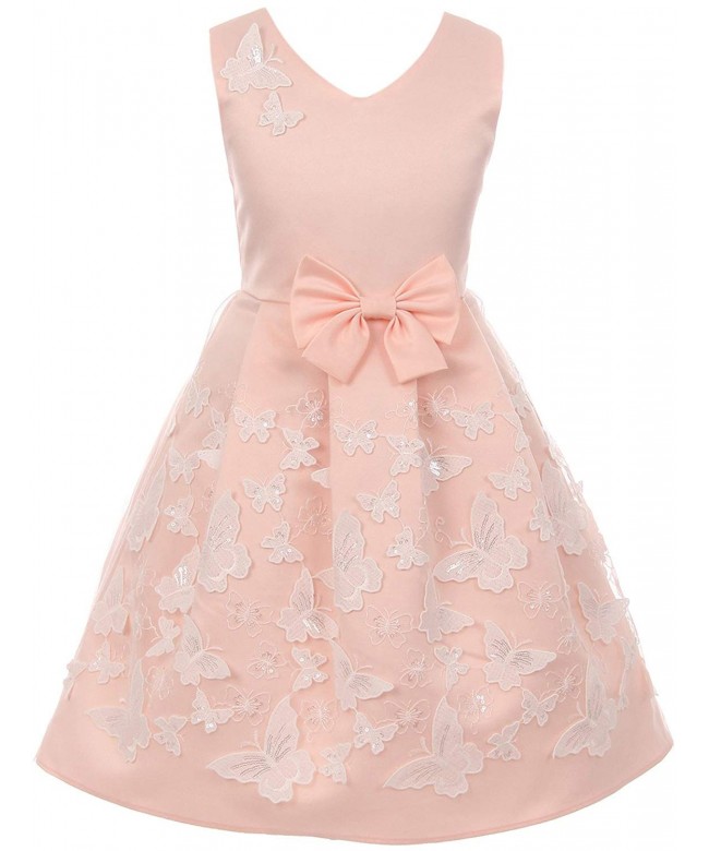 BluNight Satin Butterfly Flower Dress