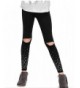 Justice Embellished Slit Knee Leggings