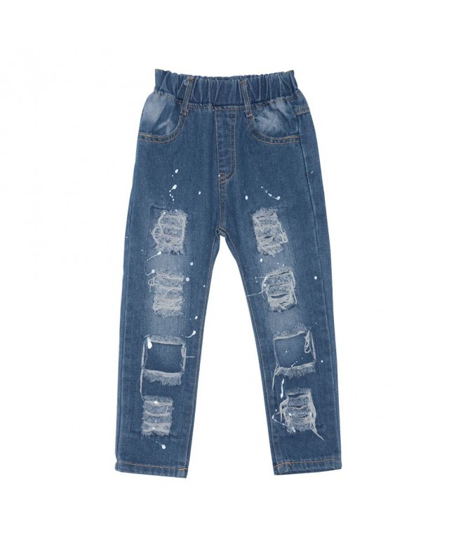 KISBINI Girls Rippped Jeans Pants