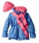 Pink Platinum Girls Puffer Scarf