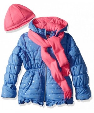 Pink Platinum Girls Puffer Scarf