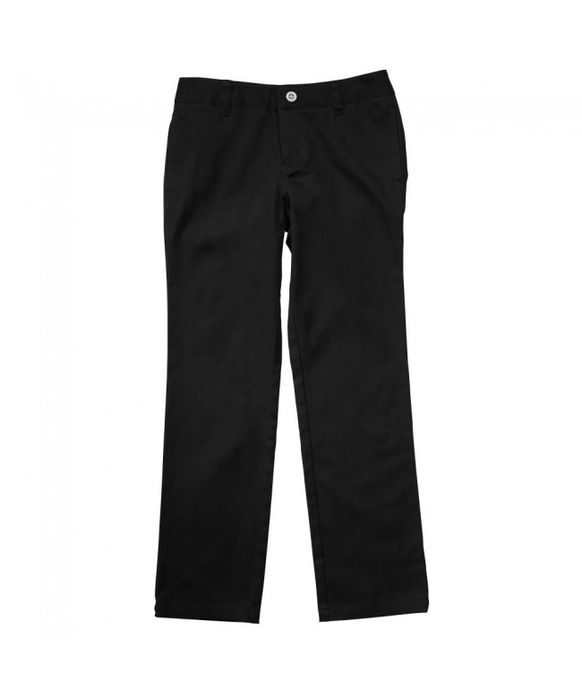 Girls' Straight Leg Pant - Black - CS12EHMBXQ3