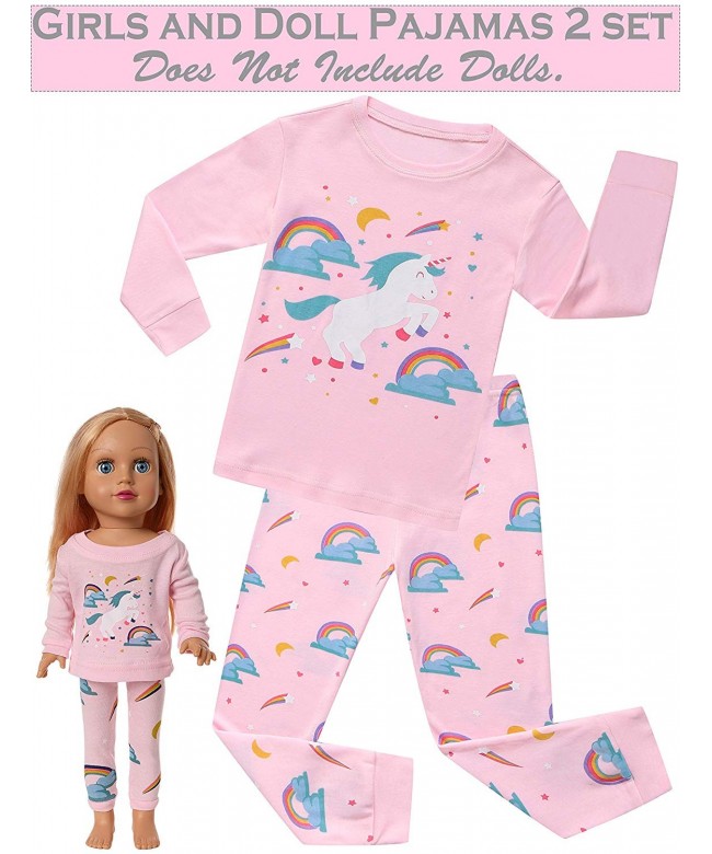 Unicorn Sleepwear Matching Toddlers Children