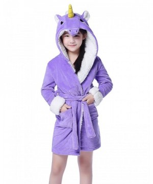 NEWCOSPLAY Plush Fleece Unicorn Bathrobe