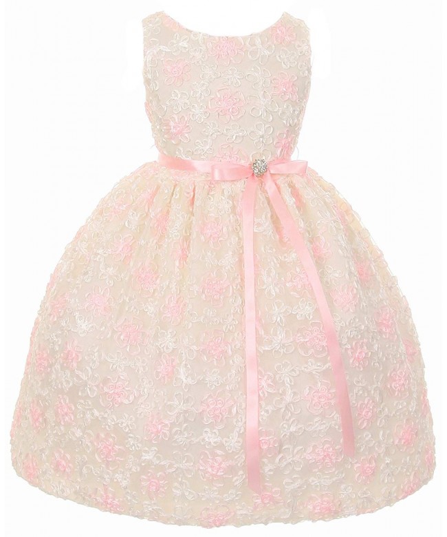 iGirlDress Little Girls Embroidered Flower