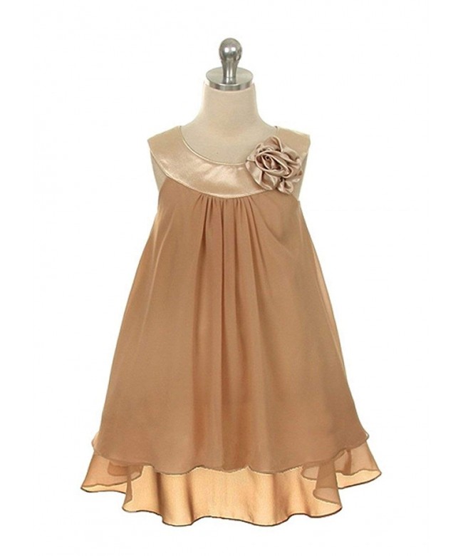 stylesilove Girls Flower Chiffon Pageant