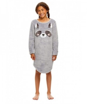 Girls Plush Fleece Nightgown Sleeve