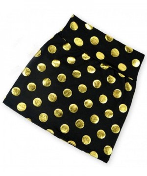 Toddler Girls Gold Polka Skirts