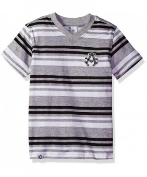 Akademiks Short Sleeve Stripe V Neck