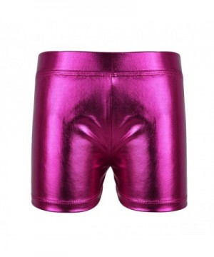 Big Girls Junior Stretch Shiny Metallic Boy-Cut Shorts for Gymnastics ...