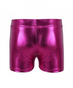 Big Girls Junior Stretch Shiny Metallic Boy-Cut Shorts for Gymnastics ...