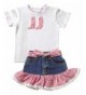 Girls Pink Bandana Skirt Set