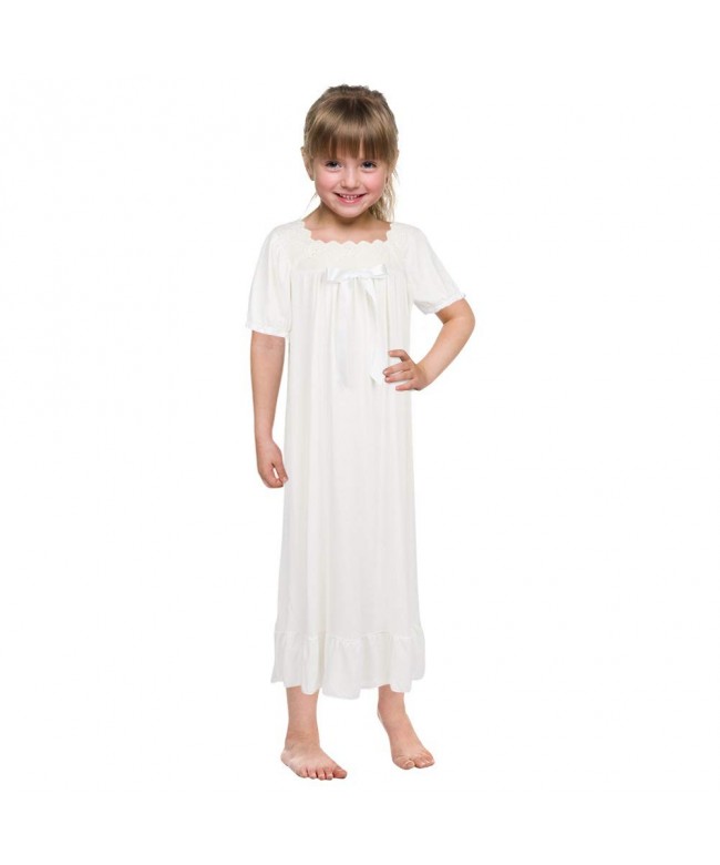 Nightgowns for Girls White Cotton Nightgown Girls Long Nightdress ...