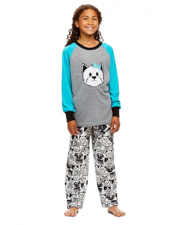 Girls Piece Embroidery Pajama Sleeve